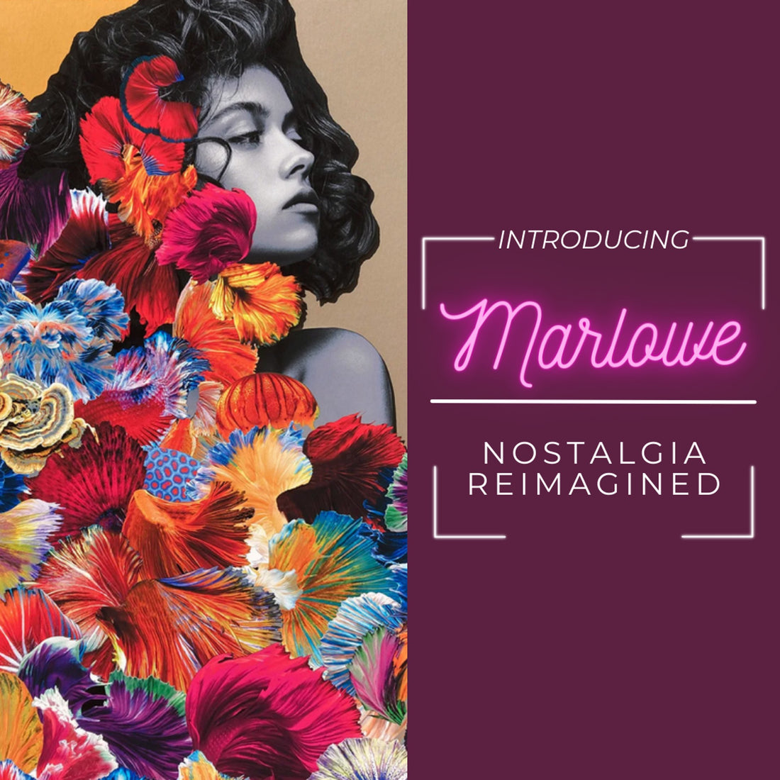 Nostalgia Reimagined: The Mixed Media Artwork of Marlowe