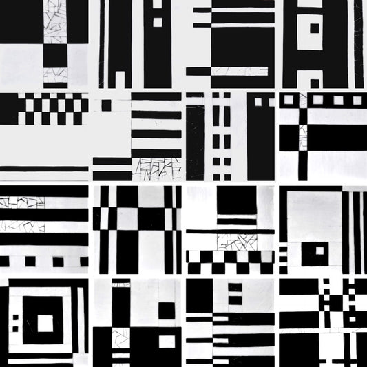 Untitled 521 (b/w mosaic) by Mary Borgen