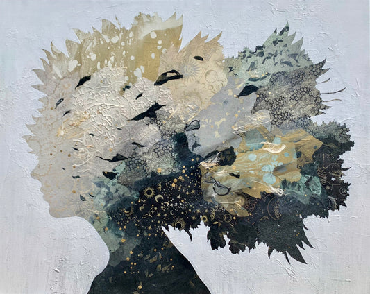 Born To Bloom - Silver Silhouette by Christopher Peter