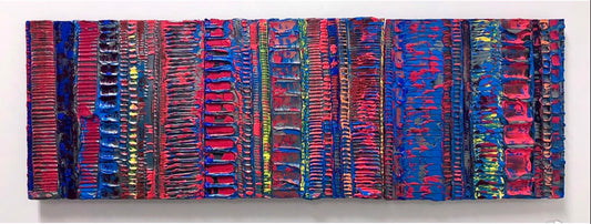 Untitled (Red Rhythms Going To Get You) (Triptych) by Vincent Lardieri