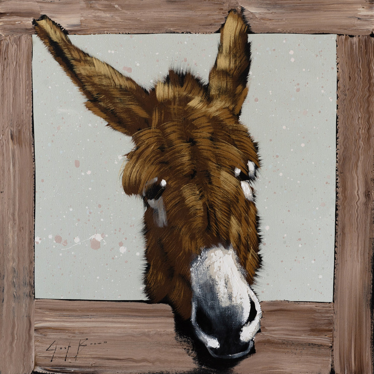 Donkey in Window by Josh Brown